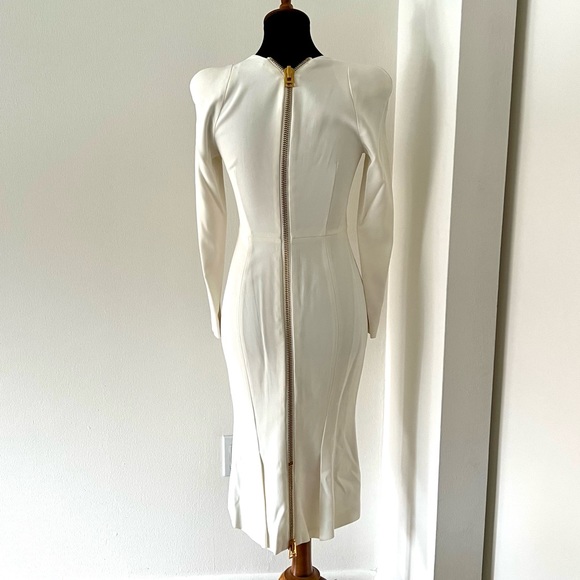 TOM FORD Couture Vintage Original Gold Zip Dress in Ivory - NEW - XS / IT38 - Picture 4 of 14